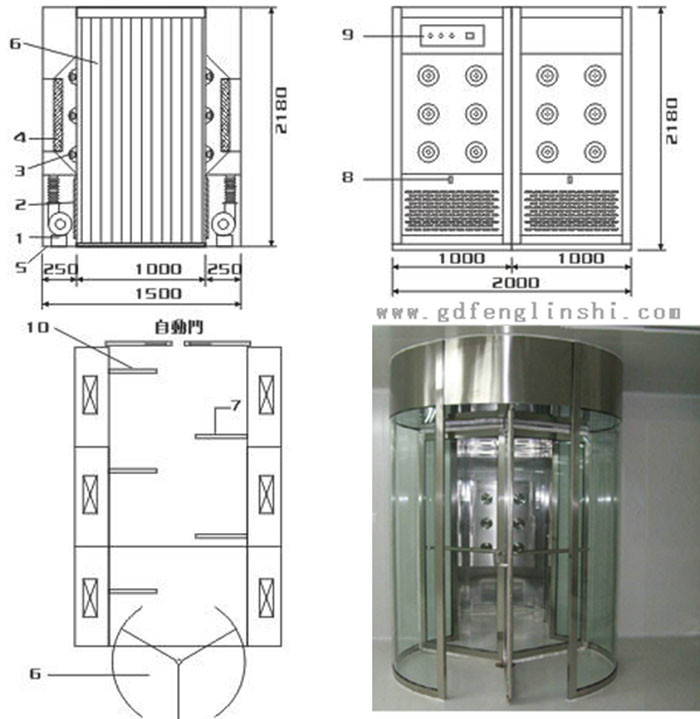 旋轉(zhuǎn)門風(fēng)淋室設(shè)計(jì)不僅要考慮到凈化效果,還要兼顧人性化、美觀性和實(shí)用性。 旋轉(zhuǎn)門風(fēng)淋室設(shè)計(jì)不僅要考慮到凈化效果,還要兼顧人性化、美觀性和實(shí)用性。